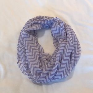 Purple and White Chevron Wrap infinity scarf